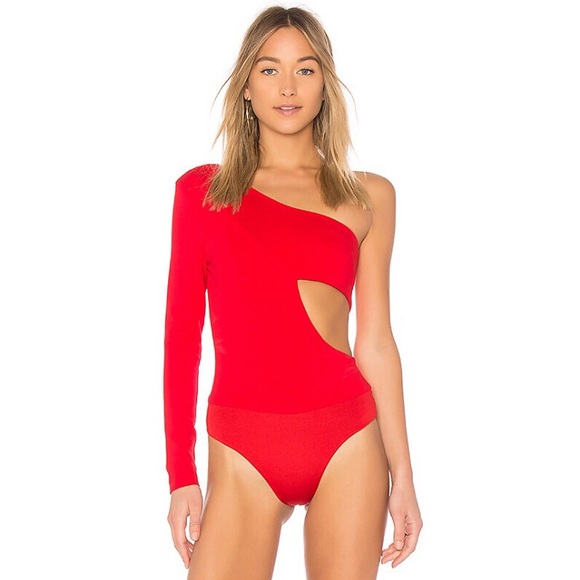 H:ours x Revolve Karly Bodysuit in Red - Picture 3 of 7